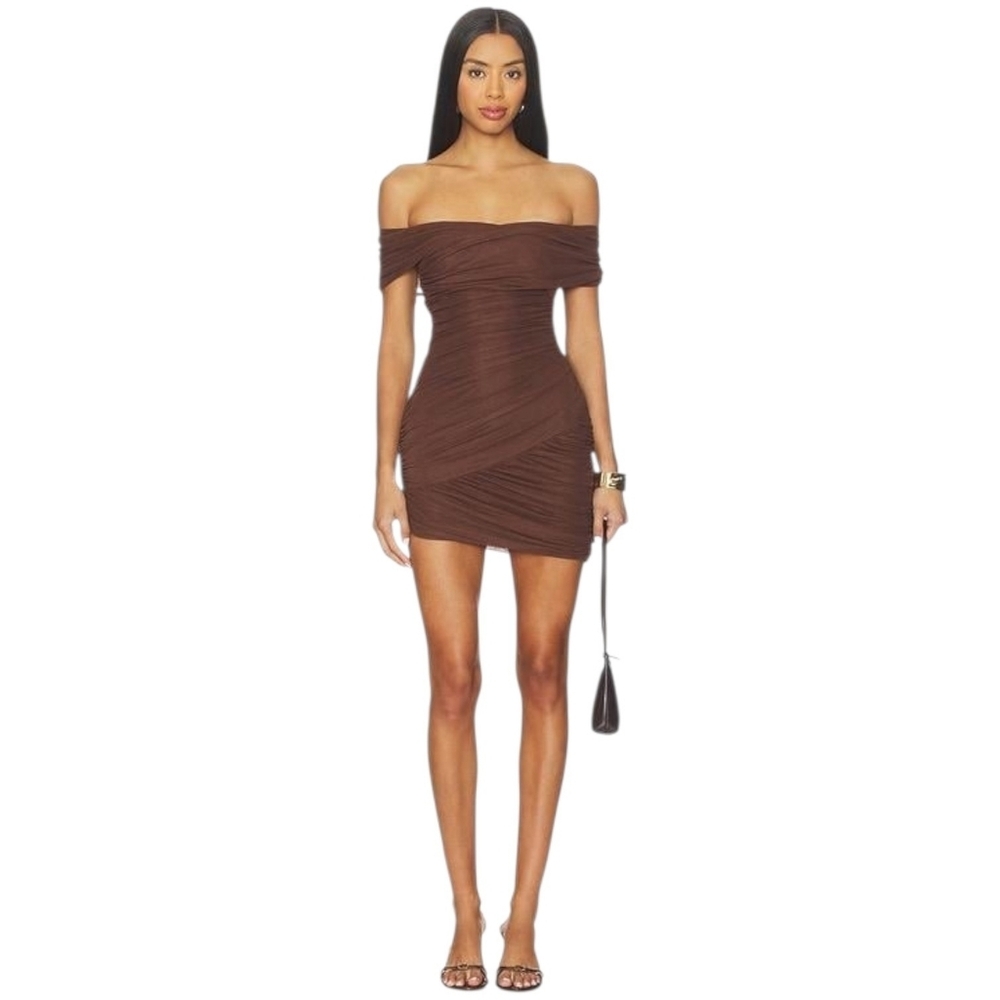 NWT $229 Lovers and Friends Ariela Mini Dress in Chocolate Small